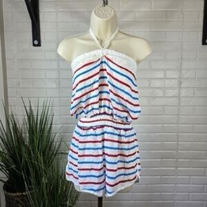 Chaser Striped Red and Blue Romper NWT Size Large